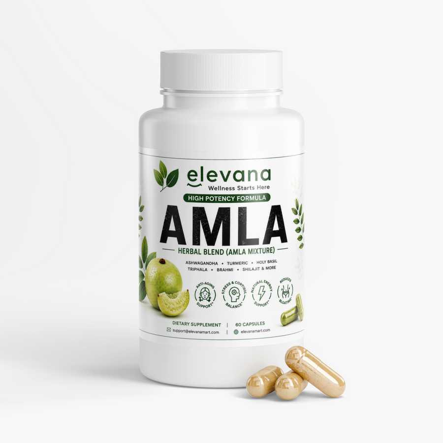 Elevana Amla Ayurvedic Complex – 17-Herb Wellness Formula – 60 Capsules