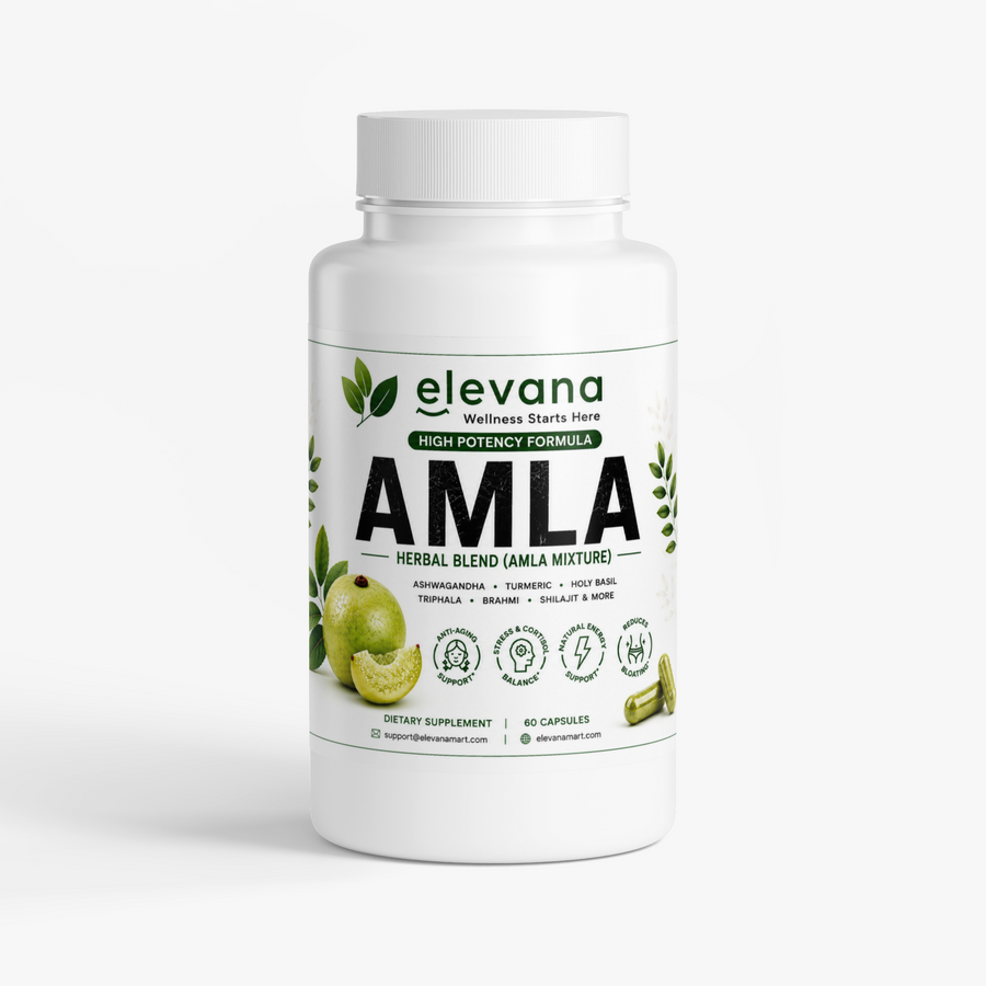 Elevana Amla Ayurvedic Complex – 17-Herb Wellness Formula – 60 Capsules
