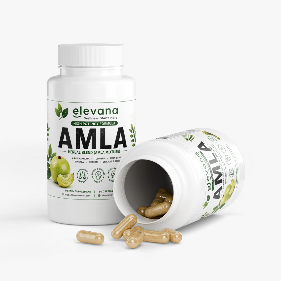 Elevana Amla Ayurvedic Complex – 17-Herb Wellness Formula – 60 Capsules
