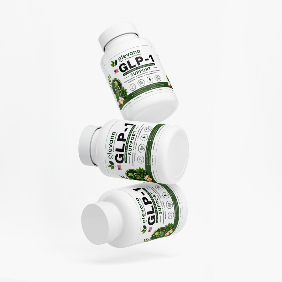 Elevana GLP-1 Support Capsules – Digestive & Nutrient Support with Magnesium, Probiotics, Ginger, Peppermint, Bromelain, B Vitamins, Zinc & Vitamin D3 – Daily Wellness Formula – 60 Capsules