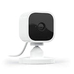 Blink Mini - Compact indoor plug-in smart security camera, 1080p HD video, night vision, motion detection, two-way audio, easy set up, Works with Alexa – 1 camera (White)