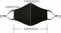 NBDIB Adult Adjustable Face Mask with Filter Pocket and Nose Wire Black