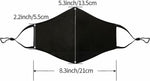 NBDIB Adult Adjustable Face Mask with Filter Pocket and Nose Wire Black