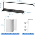 Paper Towel Holder, Magnetic Paper Towel Holder for Fridge, Toilet Paper Roll Holder Magnet Towel Rack Wall Mount Fridge Organizer for Paper Towels Rolls Bathroom Pantry RV Kitchen Storage