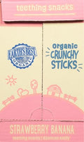 Earth's Best Organic Baby Food, Dissolvable Teething Snack for Babies 6 Months and Older, Strawberry Banana Crunchy Sticks, .56 oz Pack (Pack of 5)
