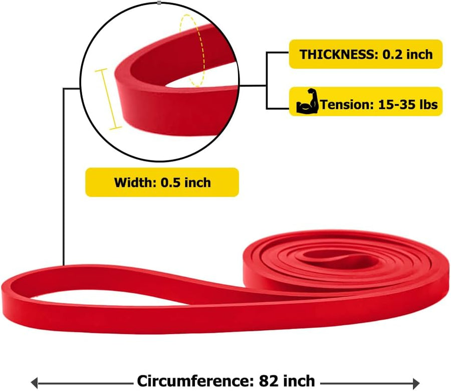 ROSAPOAR Resistance Bands - Natural Latex Workout Bands for Fitness, Stretching, Powerlifting