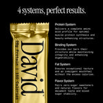 David High Protein Bars No Sugar - Sugar Free Protein Bars, Low Carb, Gluten Free - 28g of Protein, 150 Calories - David Bar On-The-Go Snack - Salted Peanut Butter Flavor, Pack of 12