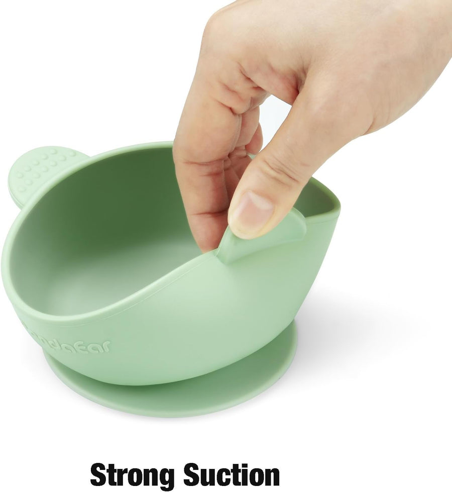 PandaEar 3 Pack Baby Bowls with Suction| Stay Put Silicone Food Bowl for Babies Kids Toddlers Infants| Food Grade Soft Safe BPA-Free Silicone (Multi-Color)