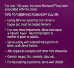 Romanoff Caviar Black Lumpfish, 2 oz, Whole