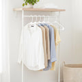 Utopia Home - Plastic Hangers 50 Pack - Space Saving Clothes Hanger - Durable and Strong Closet Organizers and Storage Makes It Ideal Stocking Stuffers or Apartment or Dorm Room Essentials (White)
