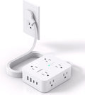 Surge Protector Power Strip, HANYCONY Extension Cord with Multiple Outlets, 5 Ft Ultra Thin Flat Plug 8 Outlets 4 USB Ports(2USB C), 1080J Outlet Extender for Home Office College Dorm Room Essentials
