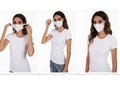 Medi-sky 3D Disposable Mask for Adults, Elastic Cloth Ear Straps Breathable Face Mask Individual Package 50pcs White
