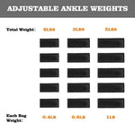 Henkelion Adjustable Ankle Weights - 1-10 Lbs for Women, Men, Kids - Strength Training Wrist & Ankle Weights