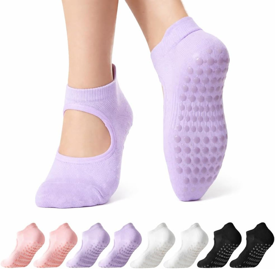 CoolMate Pilates Socks for Women, Non-Slip Yoga Socks