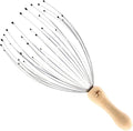 USAGA 32 Fingers Head Massager Wood Handle Scalp Relaxer