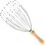 USAGA 32 Fingers Head Massager Wood Handle Scalp Relaxer