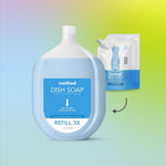 Method Gel Dish Soap Refill, Lime + Sea Salt Scent, Powerful Cleaning Formula, Large Refill Tub, Biodegradable Formula, Cuts Through Grease, 54 Fl Oz