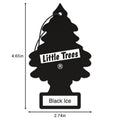 LITTLE TREES Car Air Freshener | Hanging Tree Provides Long Lasting Scent for Auto and Home | Black Ice, 24 Air Fresheners