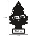 LITTLE TREES Car Air Freshener | Hanging Tree Provides Long Lasting Scent for Auto and Home | Black Ice, 24 Air Fresheners