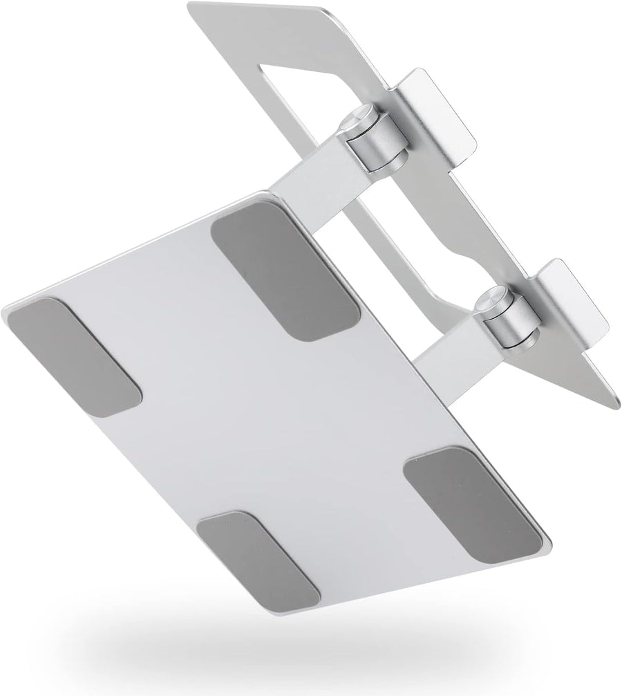 Sturdy and Portable Ergonomic Laptop Stand for Desk, Adjustable Riser, Fits all Laptops and Notebooks up to 17.3 Inch, Silver, 10 x 8.7 x 6 in