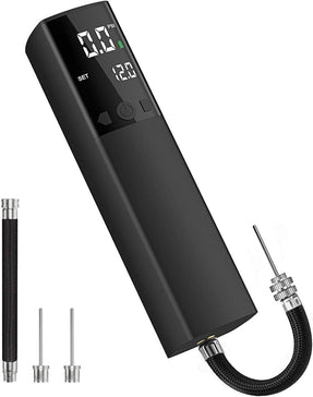 Pumteck Electric Ball Pump, Smart Air Pump Portable Fast Ball Inflation with Precise Pressure Gauge and Digital LCD Display for Football Basketball Volleyball Football (2 Pin and 1 Spout)