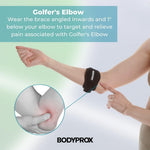 Bodyprox Elbow Brace 2 Pack for Tennis and Golfer's Elbow Pain Relief
