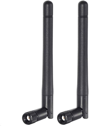 Bingfu Dual Band WiFi 2.4GHz 5GHz 5.8GHz 3dBi MIMO RP-SMA Male Bluetooth Antenna (2-Pack) for PC Computer WiFi Router Wireless Network Card USB Adapter Security IP Camera Video Surveillance Monitor