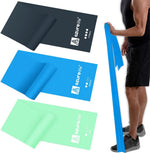 A AZURELIFE Resistance Bands - Latex-Free Exercise Bands for Strength Training, Yoga, Rehab