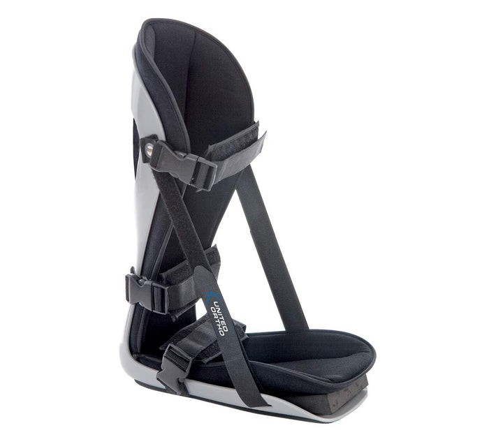 United Ortho Plantar Fasciitis Adjustable Leg Support Brace Large Black