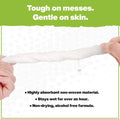 Crocodile Cloth Grill - 80 (15" x 10") Plant-based Cleaning Wipes. Safe on Skin & Multiple Surfaces. Infused with Aloe & Vitamin E. Large, Pre-Moistened & Absorbent.