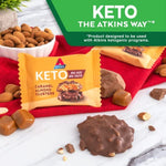 Atkins Caramel Almond Clusters, Gluten Free, High in Fiber, 1g Sugar, 2g Net Carb, Keto Friendly, 20 Count