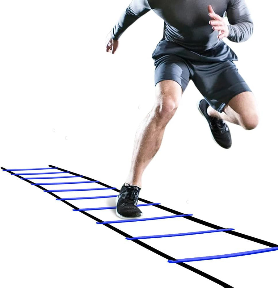 GHB Pro 20ft Agility Ladder - 12 Rungs, Adjustable, with Bag