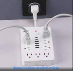 Surge Protector Power Strip,17-in-1, 11 AC Outlets with 4 USB & 2 Type-C Ports, 12-Inch Cord, White, This Compact Powerhouse Delivers Comprehensive Charging Solutions for All Your Devices.