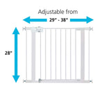 Safety 1st Easy Install Walk-Thru Baby Gate with Door – White, 28” Tall, Fits 29”–38” Doorways