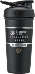 BlenderBottle Strada 24oz Insulated Stainless Steel Shaker Cup with Whisk