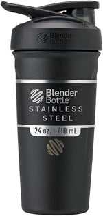 BlenderBottle Strada 24oz Insulated Stainless Steel Shaker Cup with Whisk