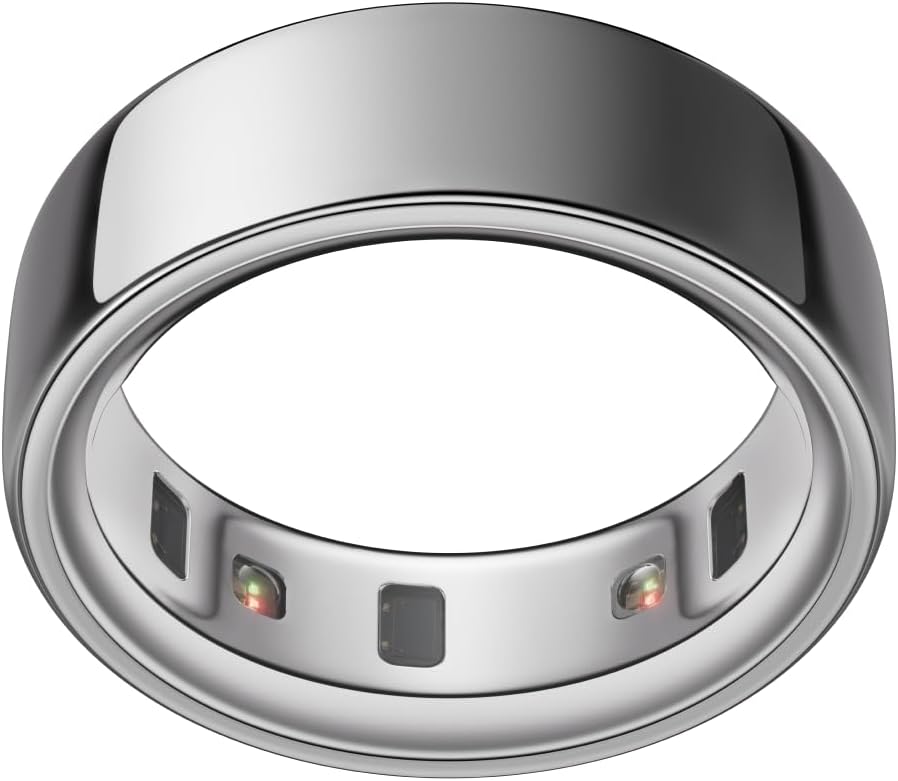 Oura Ring 4 - Silver - Size 9 - Sleep, Activity, Women’s Health, AI Advisor, Up to 8 Days of Battery Life, Size Before You Buy, Android & iOS Compatible