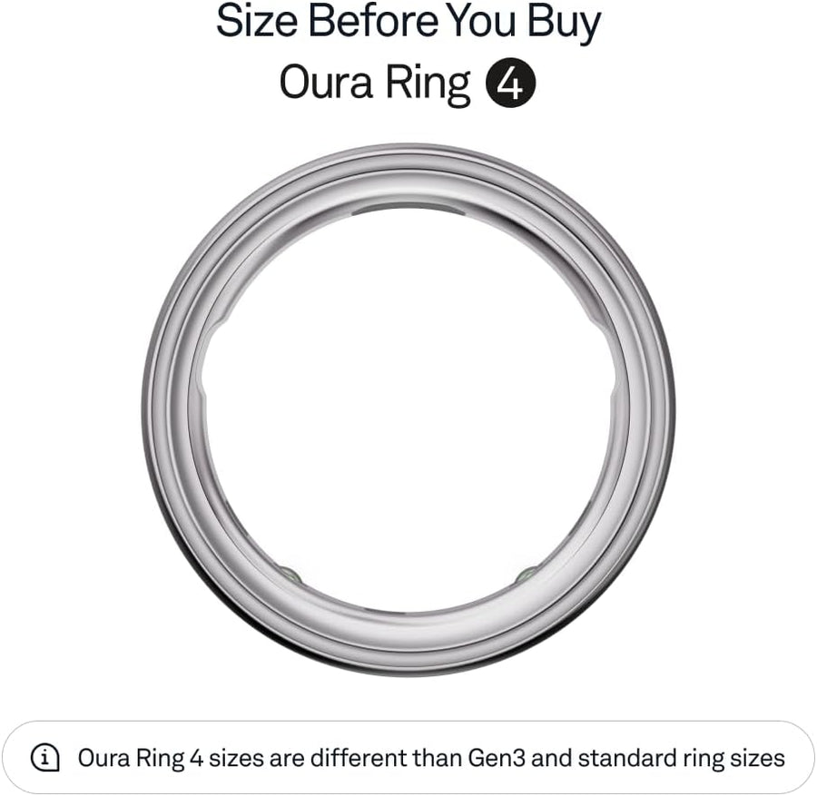 Oura Ring 4 Silver Size 9 Sleep Activity Tracker with AI Advisor