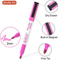 Shuttle Art Magnetic Whiteboard Markers, 20 Pieces Fine Tip and Eraser, Dry Erase Whiteboard Markers, for Writing on Whiteboards, Weekly Planner, Glass for School Office Home