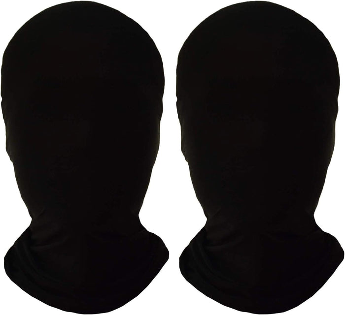 Homelex 2 Pieces Full Face Mask, Unisex BW 2nd Skin Spandex Halloween Hood