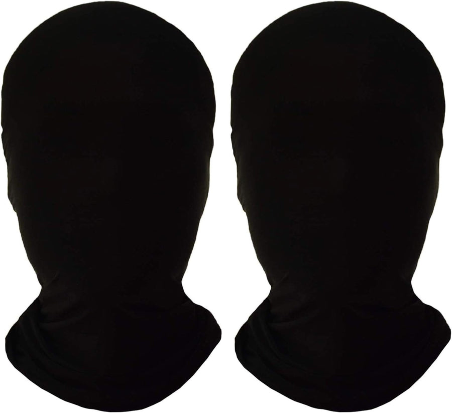 Homelex 2 Pieces Full Face Mask, Unisex BW 2nd Skin Spandex Halloween Hood
