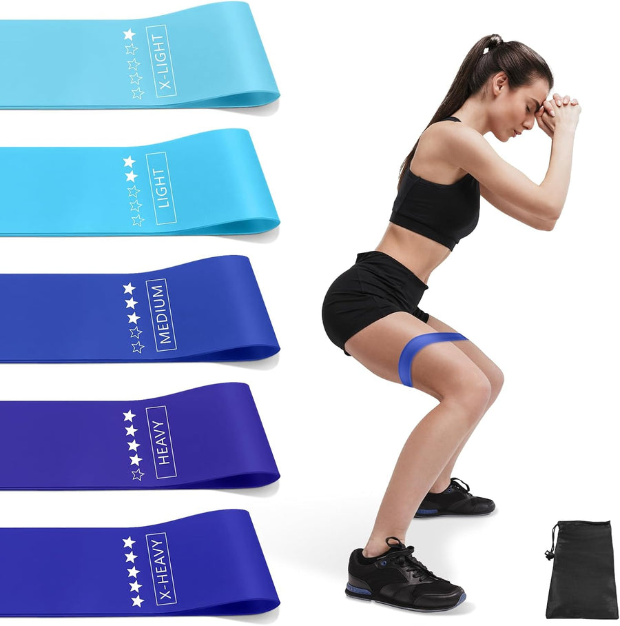 5-Level Resistance Bands Set for Full Body Workout, Yoga, Rehab