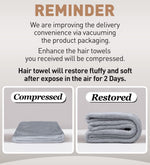 Hicober Microfiber Hair Towels, 3-Pack Drying Wraps for Curly Hair