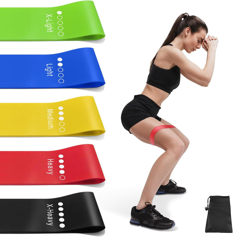 5-Level Resistance Bands Set for Full Body Workout, Yoga, Rehab