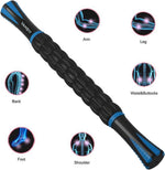 YANSYI Professional 9-Roller Deep Tissue Massage Stick Blue Portable Muscle Recovery