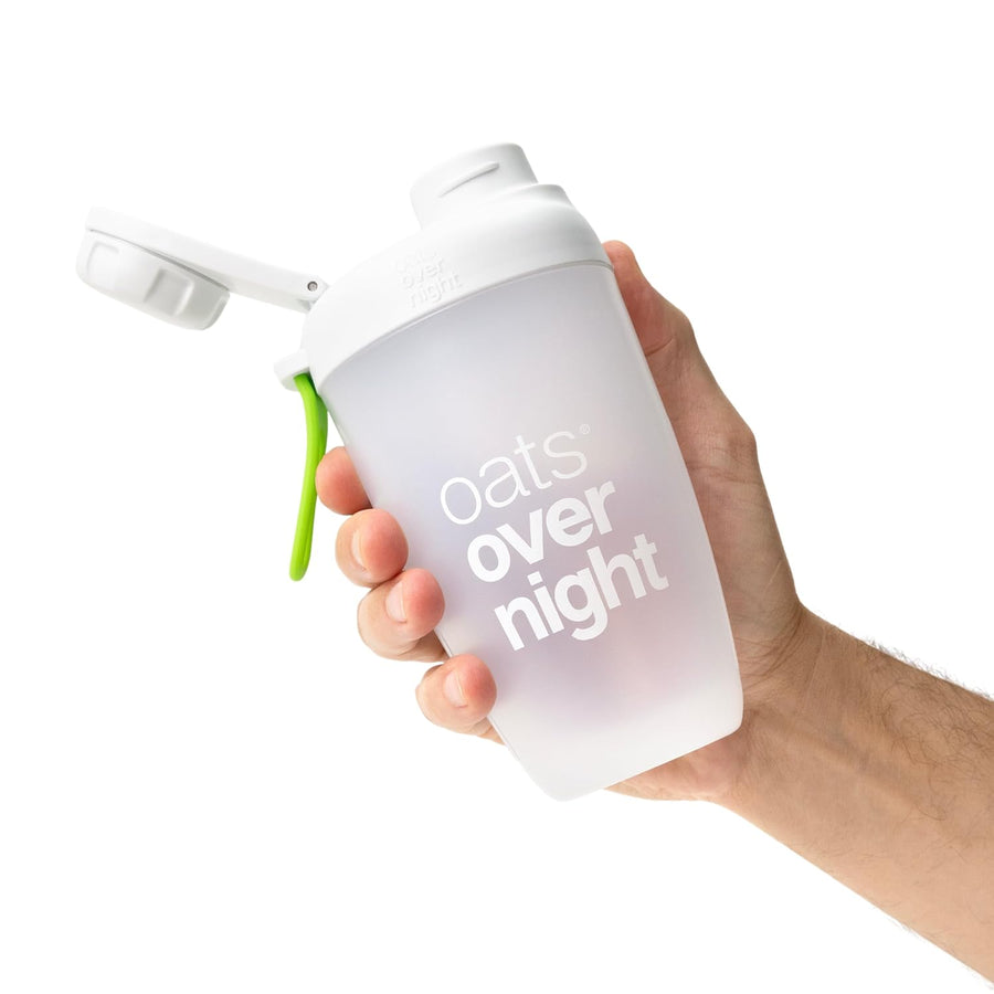 Oats Overnight Leakproof Shaker Bottle - 8oz Fill Line, Dishwasher Safe