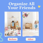 Lilly's Love Stuffed Animal Hammock | Corner Hanging Organizer, Toy Storage, Stuffed Animal Storage Net | Made from Quality Fishing Net, Holds 12lbs | 67"x47"x47" (White, 2 Pack)