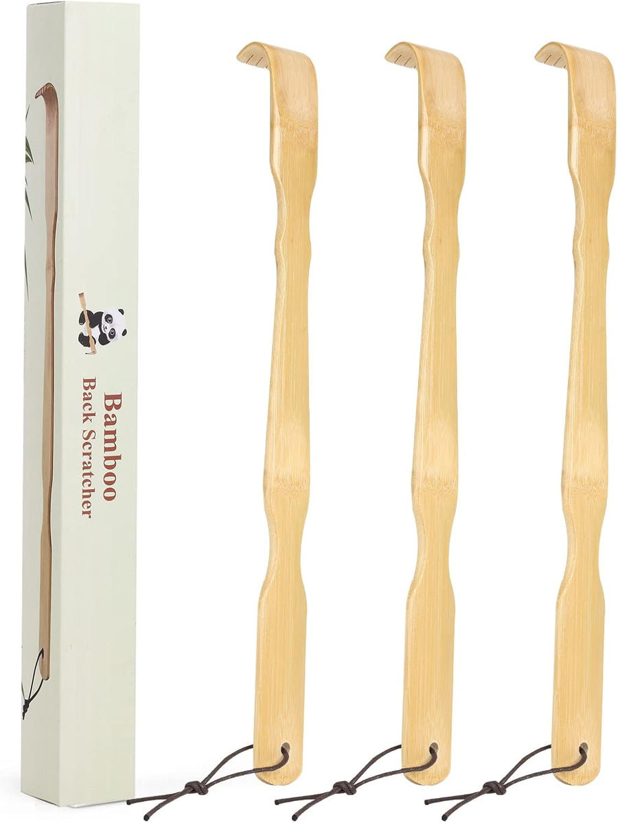 YIMICOO 2 Pack 17 Inch Long Wooden Bamboo Back Scratchers for Adults