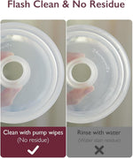 Momcozy Natural Breast Pump Wipes for Pump Parts Cleaning On-the-go, 30 Count (Pack of 3), Flash Clean & Resealable Pump Wipes