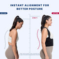 Fit Geno Posture Corrector for Women and Men, Adjustable Full Back Support